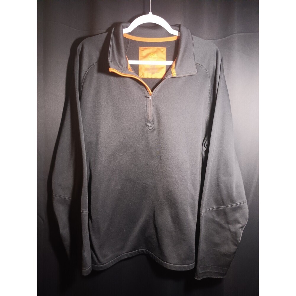 Timberland XL Men’s Black 3/4 Zip Fleece Pullover Casual Layers Sweatshirt
